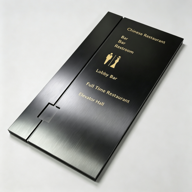 Wall Mounted Stainless Steel Hotel Directory Sign Multi‑Function Information Guidance Plaque
