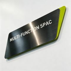 Custom Laser Etched Door Sign Double‑Layer Metal Hotel & Office Wall Plaque