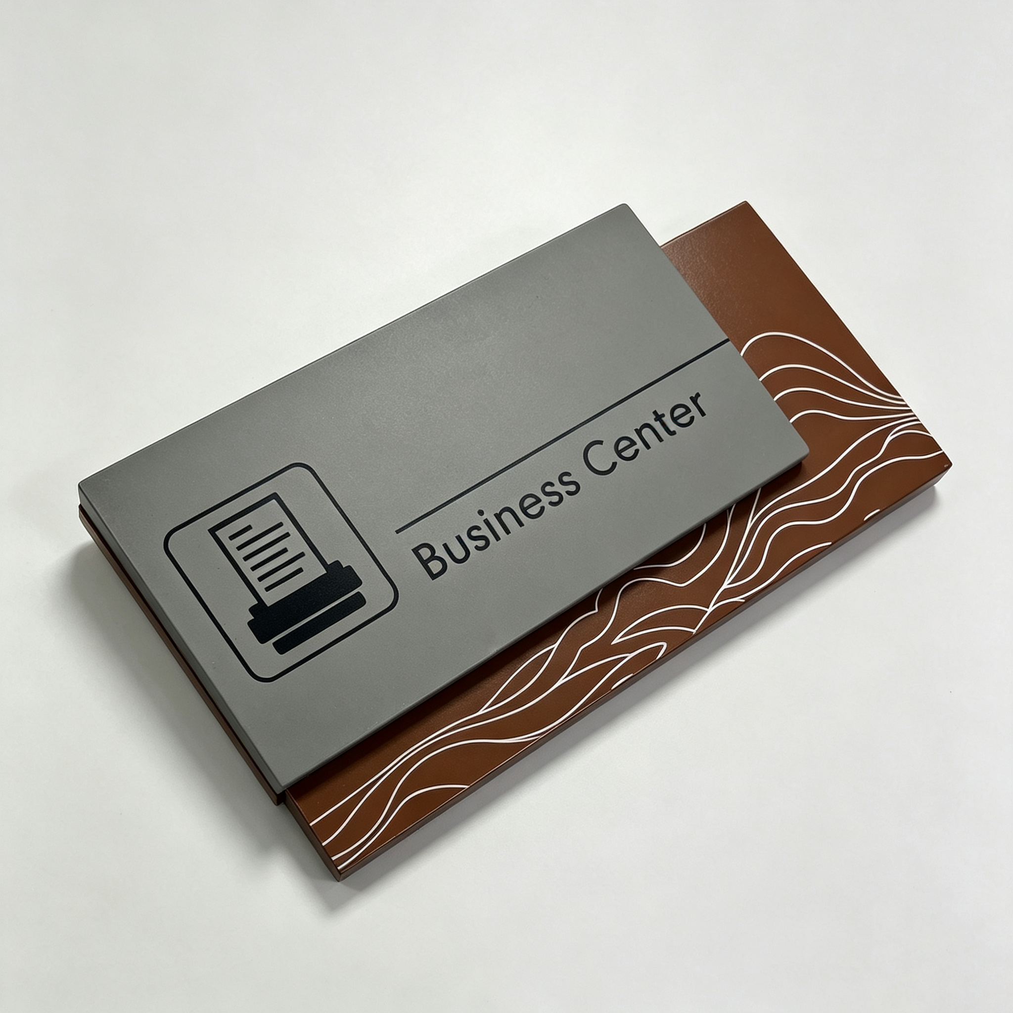 Printed Graphic Wall Sign Modern Double‑Layer Hotel Office Room Name Plaque