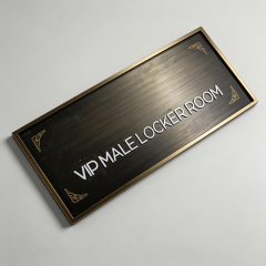 LED Lighted Wall Sign Vintage Metal Framed Illuminated Room Name Plaque