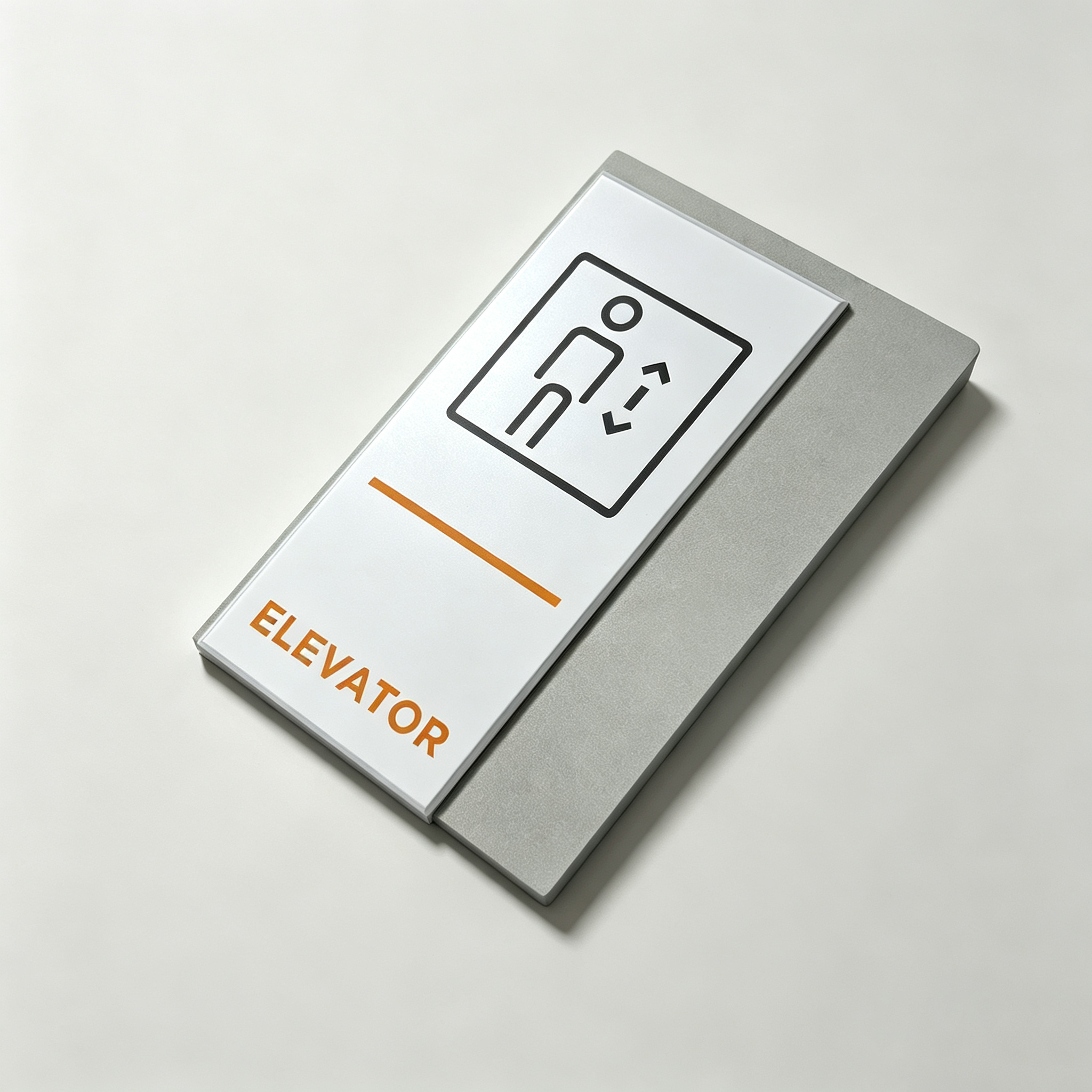 Custom Printed Directional Wall Sign Modular Framed Hotel Elevator Room Plaque