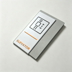 Custom Printed Directional Wall Sign Modular Framed Hotel Elevator Room Plaque