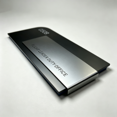 Custom Modular Door Name Plaque Two‑Tone Metal Office Room Number Sign