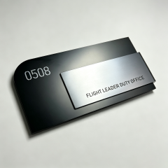 Custom Modular Door Name Plaque Two‑Tone Metal Office Room Number Sign