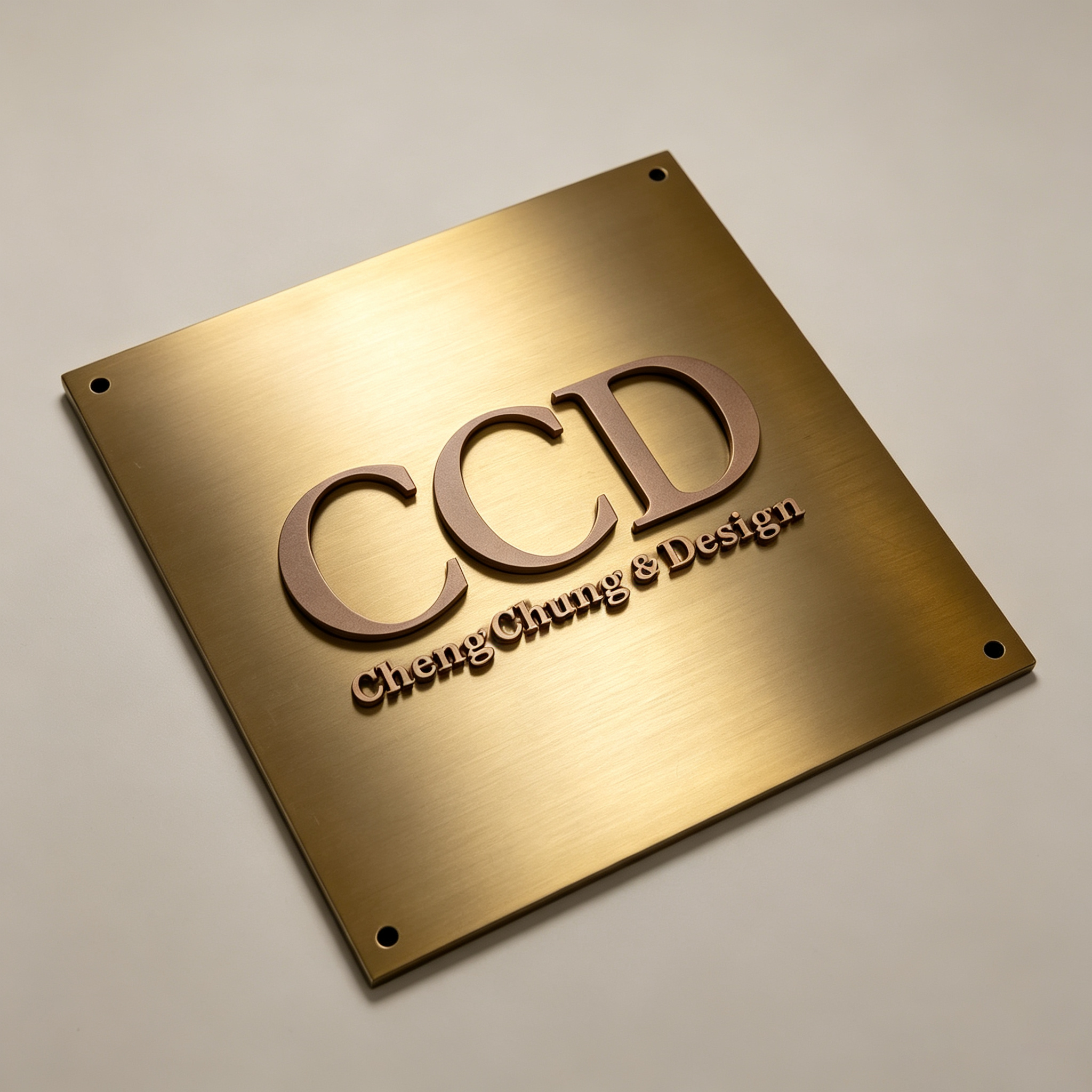 Square Brushed Brass Custom Business Door Sign For Hotel Lobby