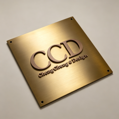 Square Brushed Brass Custom Business Door Sign For Hotel Lobby