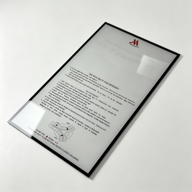 Custom Printed Acrylic Instruction Sign For Hotel Lobby