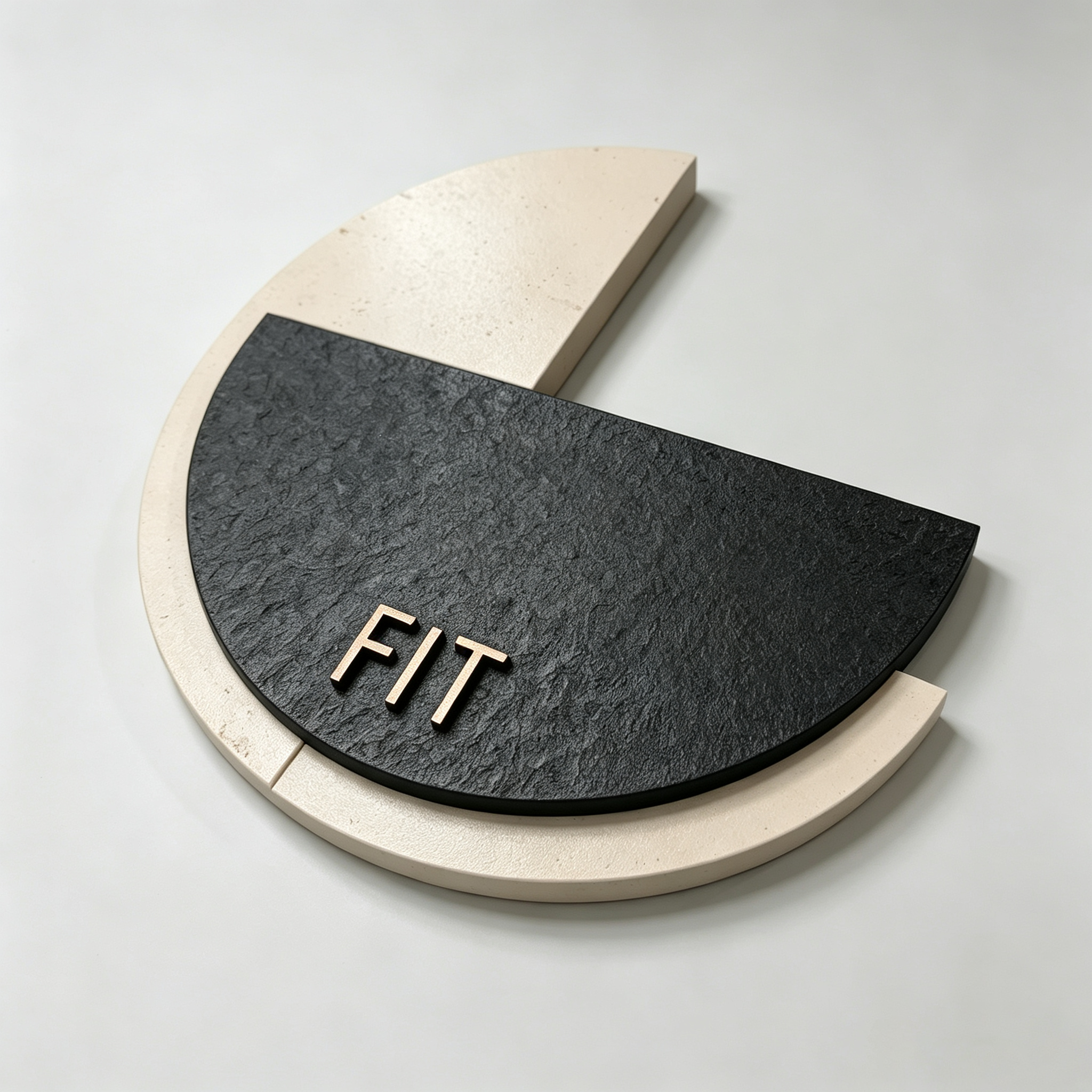 Semi‑circular Facility Wall Sign Gym Room Door Plaque
