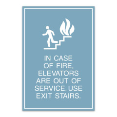 Vertical Fire Emergency Facility Plaque In Fire Emergency Use Exit Stairs Wall Sign