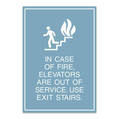 Vertical Fire Emergency Facility Plaque In Fire Emergency Use Exit Stairs Wall Sign
