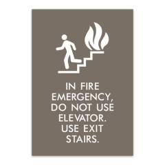 Vertical Fire Emergency Facility Plaque In Fire Emergency Use Exit Stairs Wall Sign