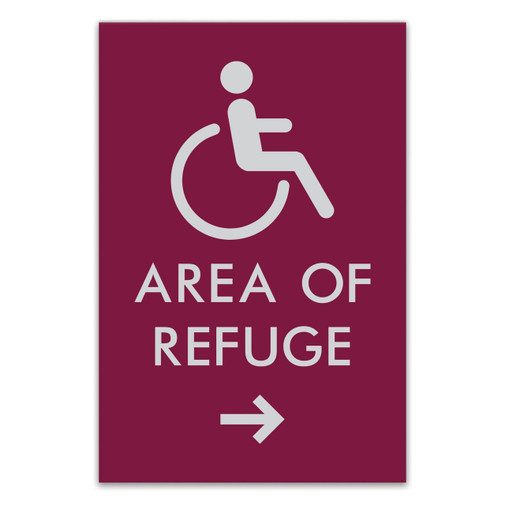 ADA Accessible Entrance Facility Wall Sign with Right Arrow Symbol