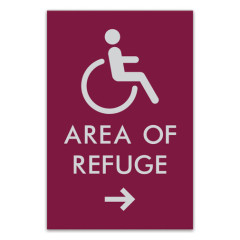 ADA Accessible Entrance Facility Wall Sign with Right Arrow Symbol