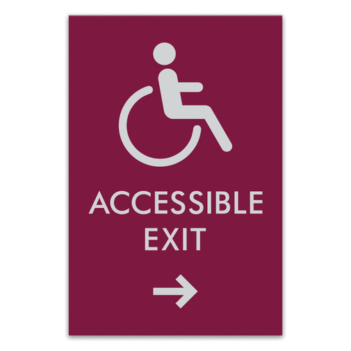 ADA Accessible Entrance Facility Wall Sign with Right Arrow Symbol