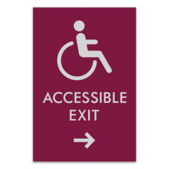 ADA Accessible Entrance Facility Wall Sign with Right Arrow Symbol