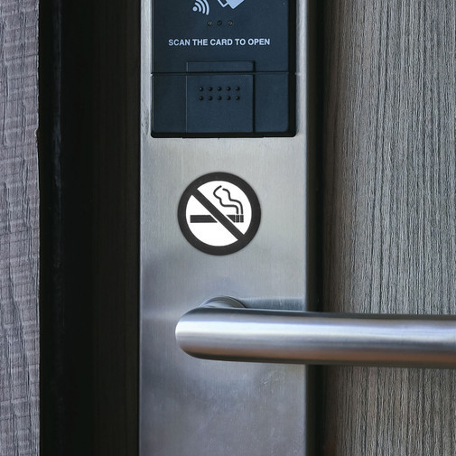 Adhesive Facility Sticker Sign Hotel Door No‑Smoking Warning Decal
