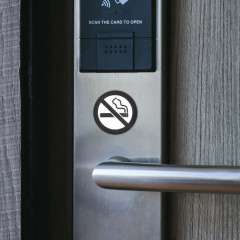 Adhesive Facility Sticker Sign Hotel Door No‑Smoking Warning Decal