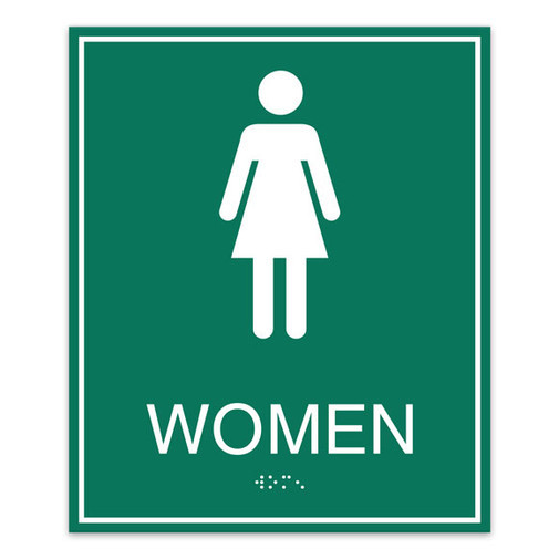Custom Ada Facility Braille Sign Acrylic Emergency Hanging Toilet Sign Restroom Tactile Signage
