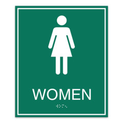 Custom Ada Facility Braille Sign Acrylic Emergency Hanging Toilet Sign Restroom Tactile Signage