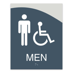 ADA Compliant Braille Unisex Bathroom Sign Gender Neutral Restroom Door Sign