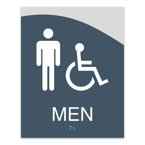 ADA Compliant Braille Unisex Bathroom Sign Gender Neutral Restroom Door Sign