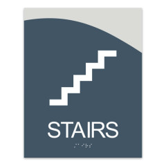 ADA Compliant Braille Business Restaurant Signage Display Board Adhesive Back Stairs Sign