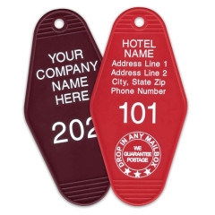Wholesale Metal Zinc Alloy Custom Metal Vintage Retro Motel Hotel Keychain Hotel Room Fashion Advertising Gift Key Tags