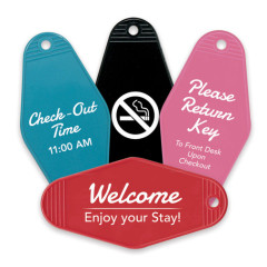 Wholesale Metal Zinc Alloy Custom Metal Vintage Retro Motel Hotel Keychain Hotel Room Fashion Advertising Gift Key Tags