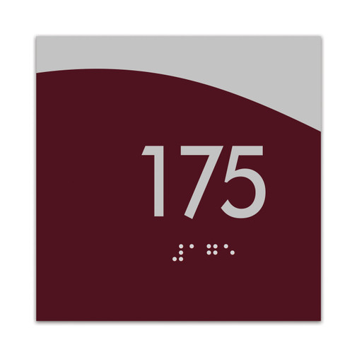 Modern House Number Door Plate for Hotels-No Smoking Sign Water Resistant Customizable