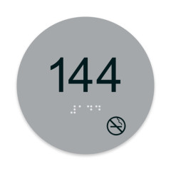 Custom ADA Braille Door Number Sign Apartment Room Number Sign with No Smoking for Hotel Apt Building