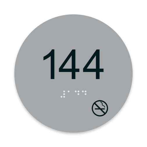 Custom ADA Braille Door Number Sign Apartment Room Number Sign with No Smoking for Hotel Apt Building