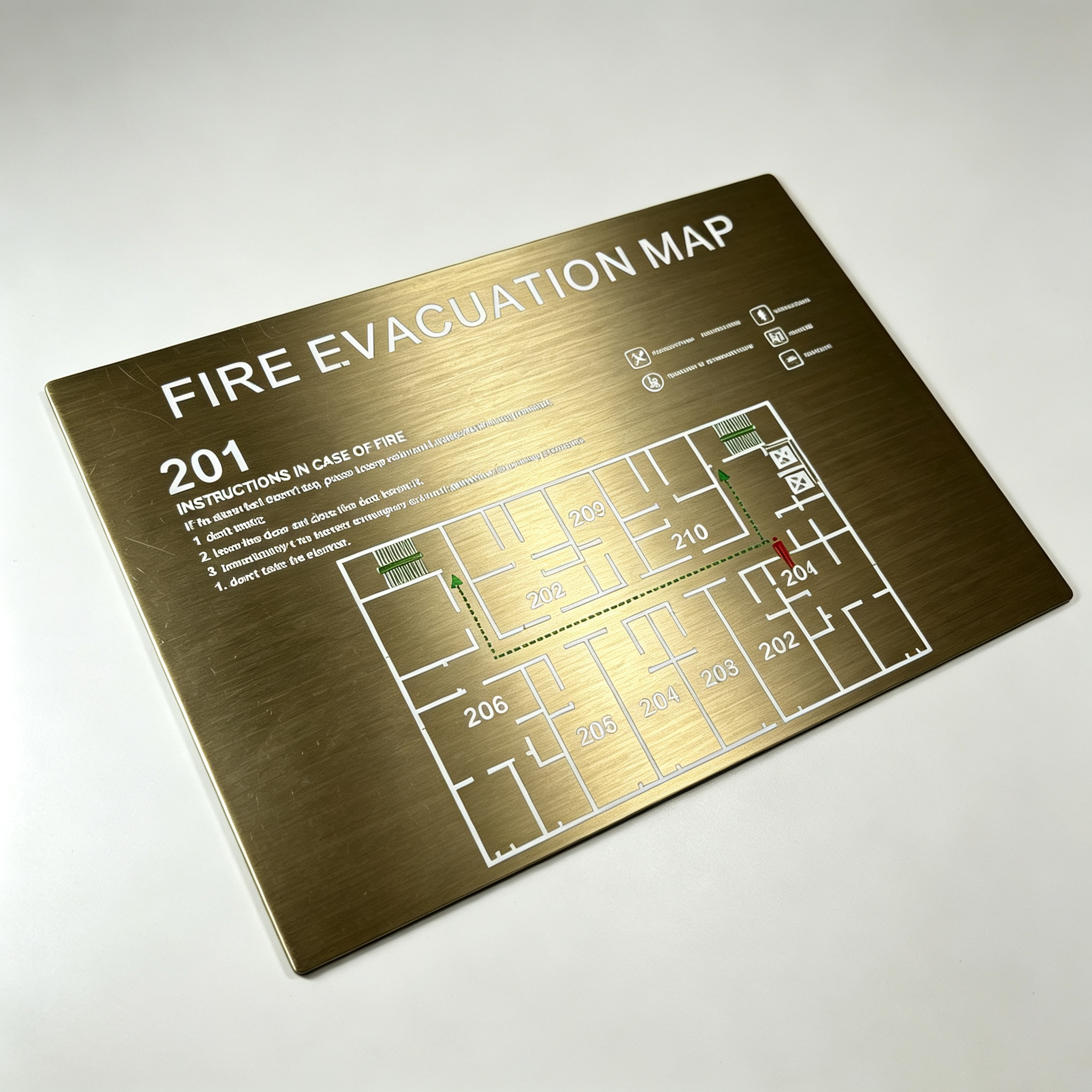 Custom Safety Emergency Wall Plaque