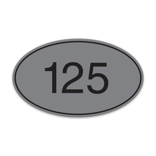 Oval Hotel Engraved Room Number Signs With Symbol Icons