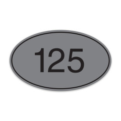 Oval Hotel Engraved Room Number Signs With Symbol Icons
