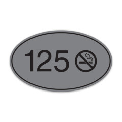 Oval Hotel Engraved Room Number Signs With Symbol Icons