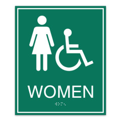 Custom Ada Facility Braille Sign Acrylic Emergency Hanging Toilet Sign Restroom Tactile Signage