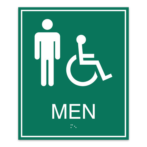 Custom Ada Facility Braille Sign Acrylic Emergency Hanging Toilet Sign Restroom Tactile Signage