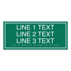 Aluminum Braille Sign 3D Raised Text Restroom Stairs Floor Number Plate Public Accessibility Identification