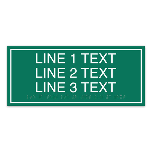 Aluminum Braille Sign 3D Raised Text Restroom Stairs Floor Number Plate Public Accessibility Identification