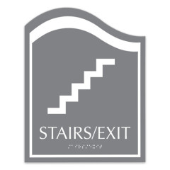 Hotel Interior ADA Signage Stainless Steel Wayfinding Directional Sign for Stair Lift Level & Room Number