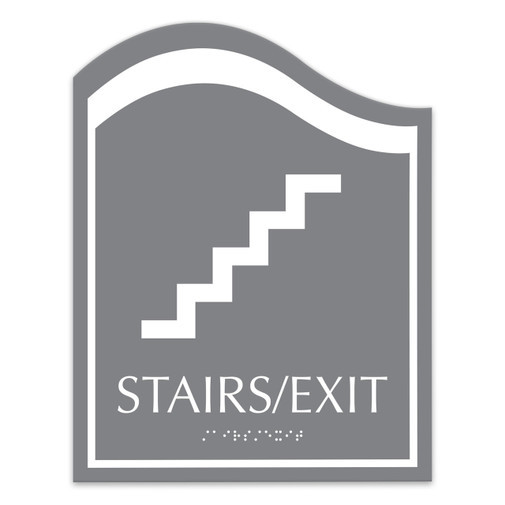 Hotel Interior ADA Signage Stainless Steel Wayfinding Directional Sign for Stair Lift Level & Room Number