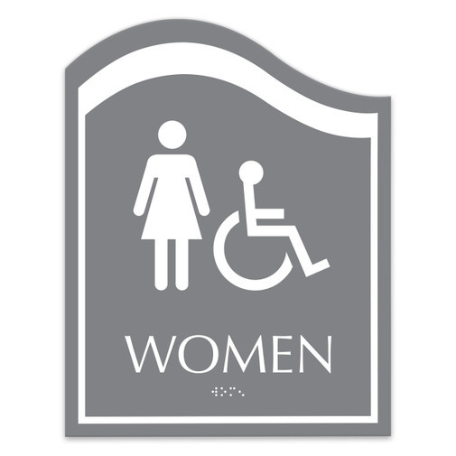 Hotel Interior ADA Signage Stainless Steel Wayfinding Directional Sign for Stair Lift Level & Room Number