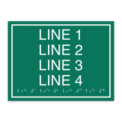 Aluminum Braille Sign 3D Raised Text Restroom Stairs Floor Number Plate Public Accessibility Identification