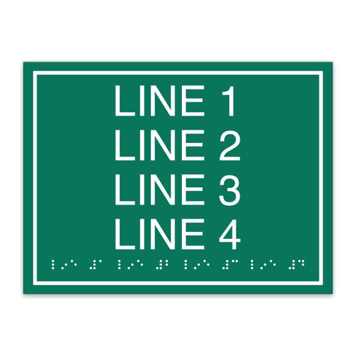 Aluminum Braille Sign 3D Raised Text Restroom Stairs Floor Number Plate Public Accessibility Identification