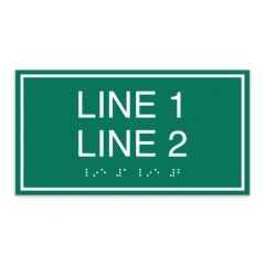 Aluminum Braille Sign 3D Raised Text Restroom Stairs Floor Number Plate Public Accessibility Identification