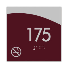Modern House Number Door Plate for Hotels-No Smoking Sign Water Resistant Customizable