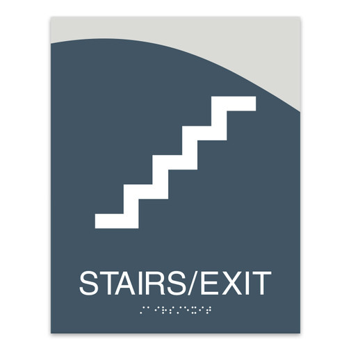 ADA Compliant Braille Business Restaurant Signage Display Board Adhesive Back Stairs Sign