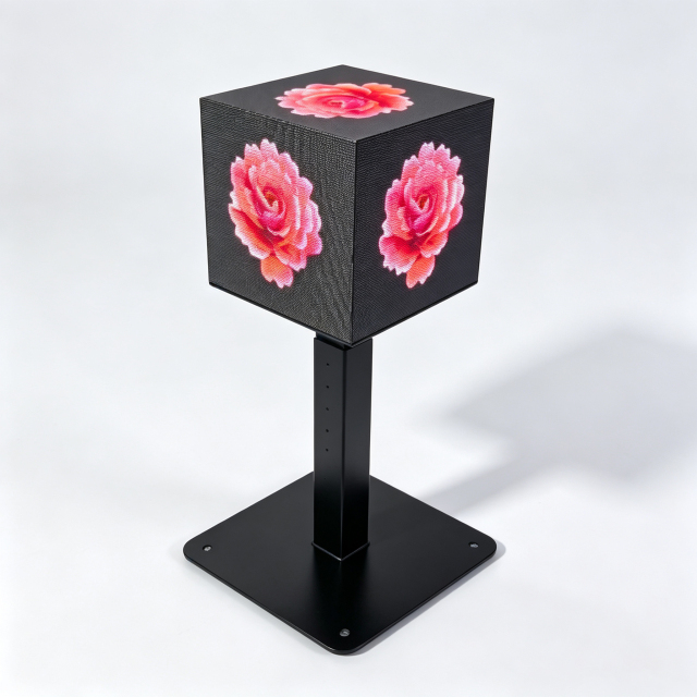 Led Display for Video Advertising Indoor Digital Wall 3D Panel Alarm De Machine Sign Color Transparent Cube Screen