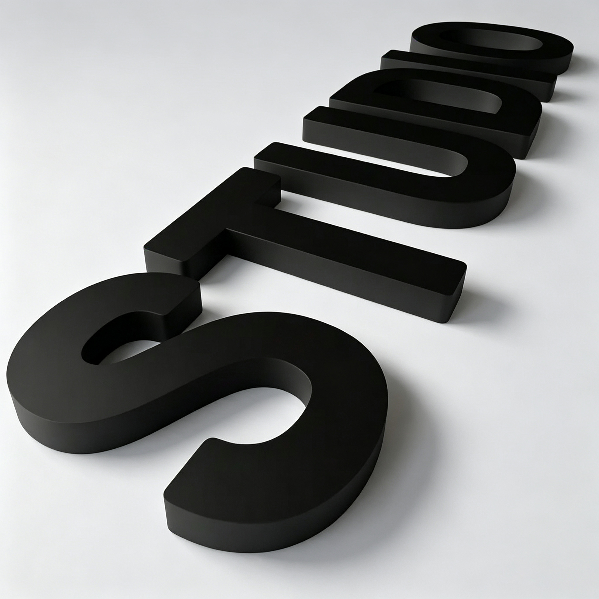 Factory Custom Aluminum Letters Word Sign Logo Metal Paint Flat Letter