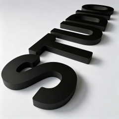 Factory Custom Aluminum Letters Word Sign Logo Metal Paint Flat Letter